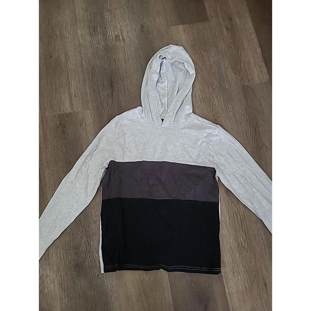 Hollywood The Jean People Youth Large 14/16 Color Block Sweatshirt Hoodie Gray